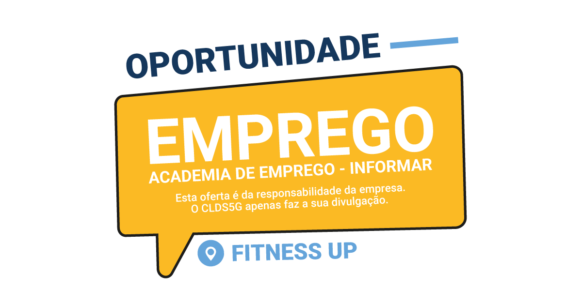 Oportunidade de emprego – Fitness up – Rececionista (m/f)