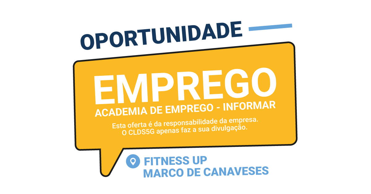 Oportunidade de emprego  – Fitness UP – Rececionista (M/F)